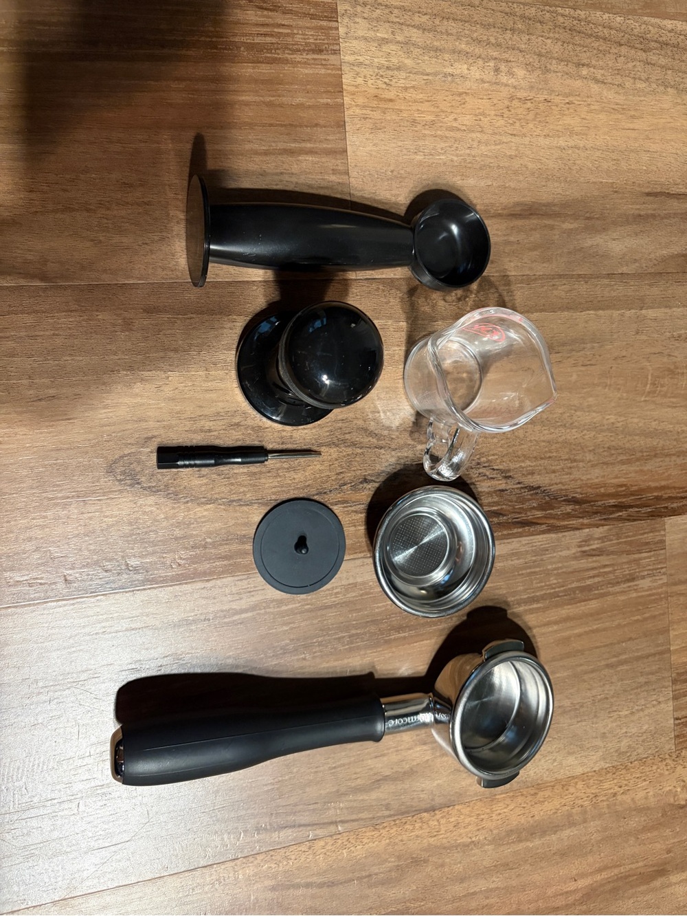 Black Espresso Accessory Set with Portafilter and Tamper